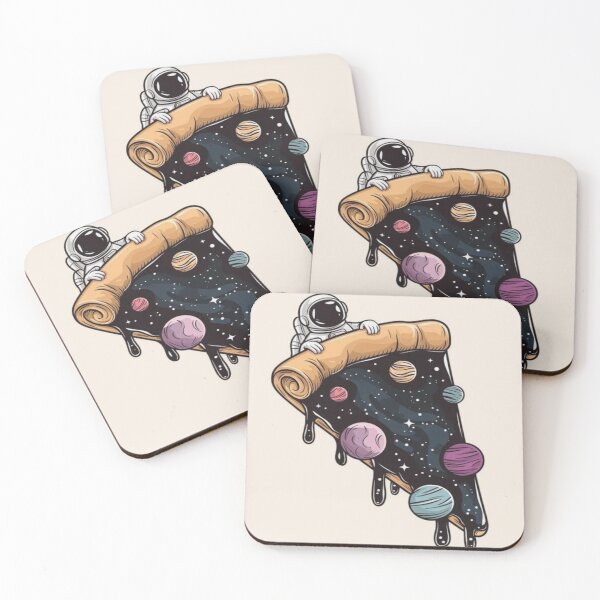Item preview, beautiful astronaut pizza snack drawing designed and sold by NivyasArtistry.