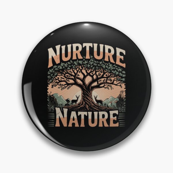 Item preview, nurture nature vintage environmentalist design designed and sold by Mateusz Majcherek.