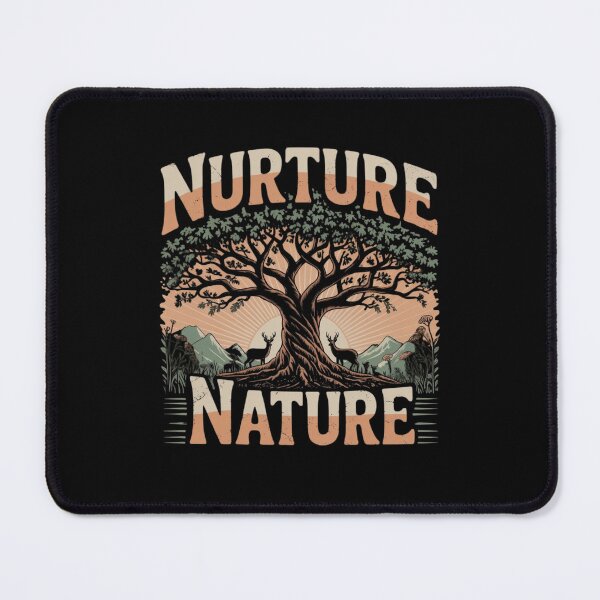 Item preview, nurture nature vintage environmentalist design designed and sold by Mateusz Majcherek.