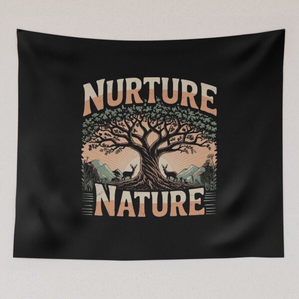 Item preview, nurture nature vintage environmentalist design designed and sold by Mateusz Majcherek.