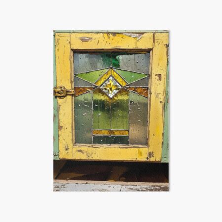 Item preview, Old leadlight stained glass cupboard designed and sold by WildLadyWood.