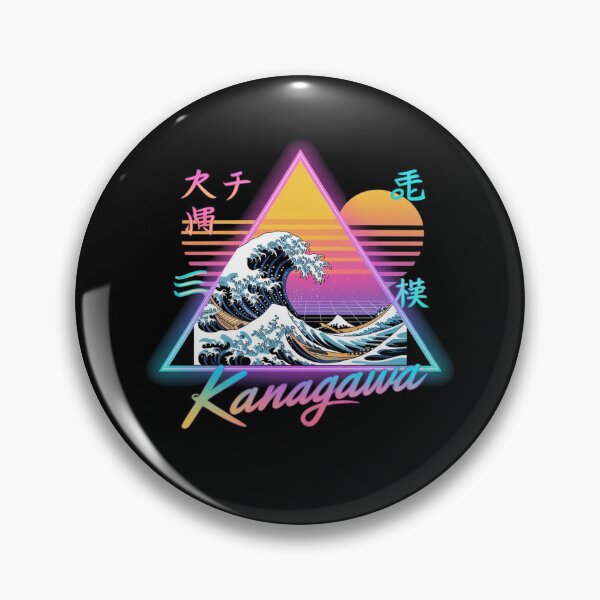Item preview, Vaporwave Aesthetic Great Wave Retro Triangle designed and sold by Mateusz Majcherek.