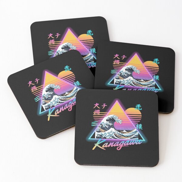 Item preview, Vaporwave Aesthetic Great Wave Retro Triangle designed and sold by Mateusz Majcherek.