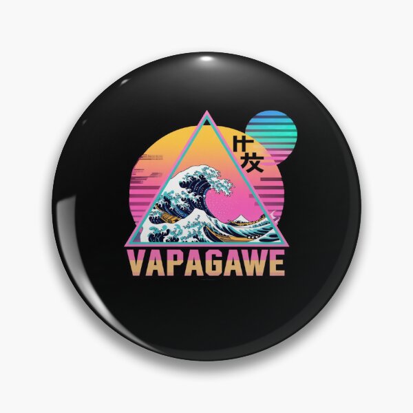 Item preview, Vaporwave Aesthetic Great Wave Retro Triangle designed and sold by Mateusz Majcherek.