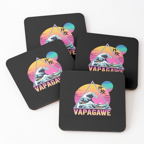 Item preview, Vaporwave Aesthetic Great Wave Retro Triangle designed and sold by Mateusz Majcherek.