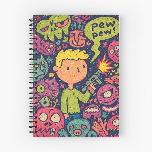 Item preview, Stick Man Battles Demons With Colorful Crayon Gun designed and sold by Piotrek0001.