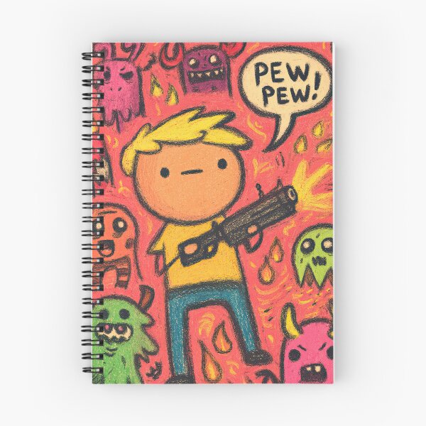 Item preview, Crayon Hero Shoots Demons With Funny Pew Pew designed and sold by Piotrek0001.