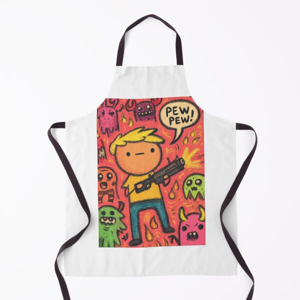 Item preview, Crayon Hero Shoots Demons With Funny Pew Pew designed and sold by Piotrek0001.