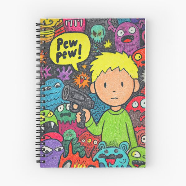 Item preview, Blasting Demons With A Comic Crayon Gun designed and sold by Piotrek0001.