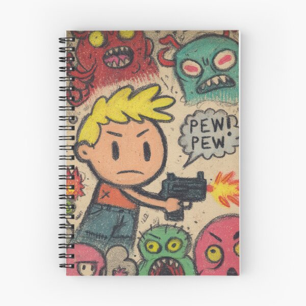 Item preview, Crayon Stick Man Yells Pew Pew At Demons designed and sold by Piotrek0001.