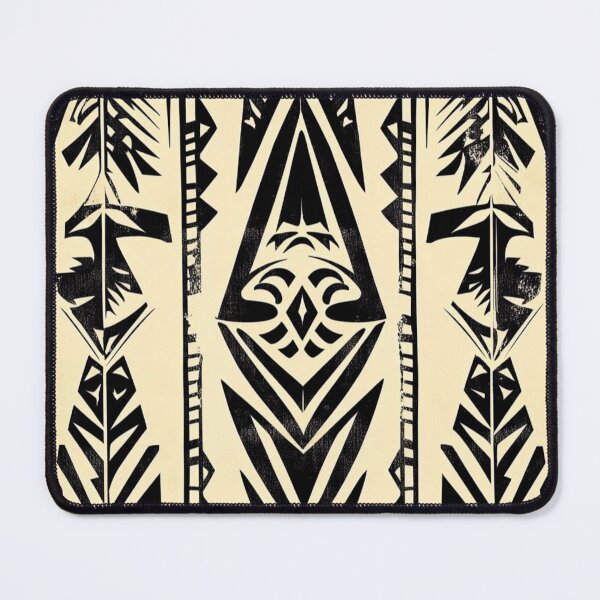 Item preview, Samoan Tribal Tattoo Pattern – Polynesian Spear & Wave Design designed and sold by Myra365Art.