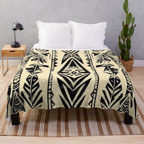 Item preview, Samoan Tribal Tattoo Pattern – Polynesian Spear & Wave Design designed and sold by Myra365Art.