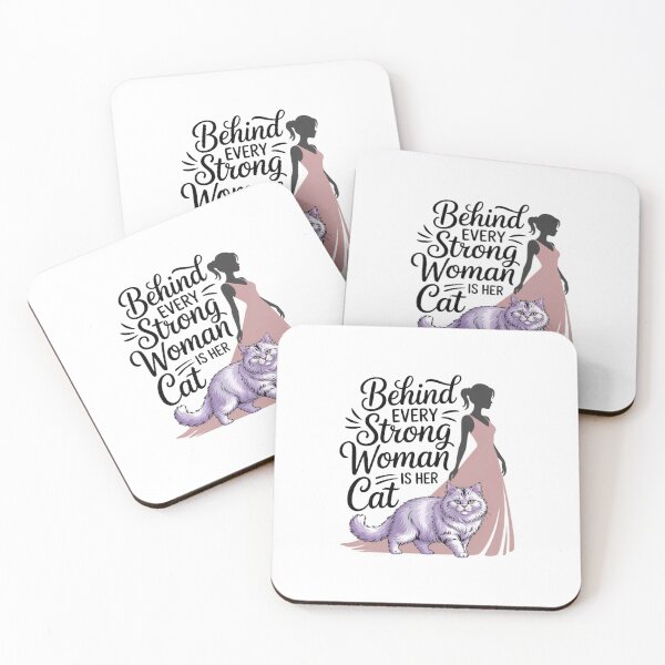 Item preview, Behind Every Strong Woman Is Her Cat designed and sold by Mateusz Majcherek.