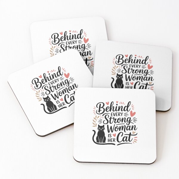 Item preview, Behind Every Strong Woman Is Her Cat designed and sold by Mateusz Majcherek.
