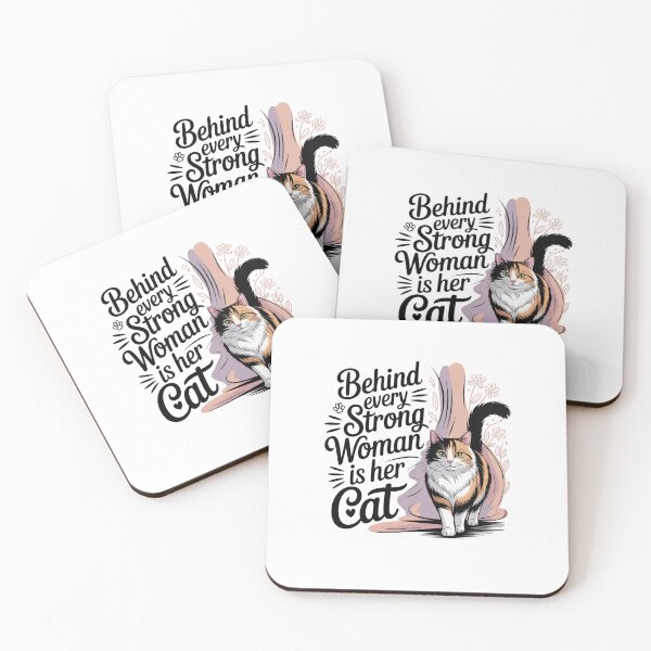 Item preview, Behind Every Strong Woman Is Her Cat designed and sold by Mateusz Majcherek.