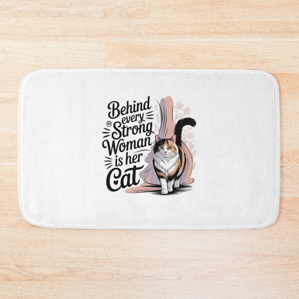 Item preview, Behind Every Strong Woman Is Her Cat designed and sold by Mateusz Majcherek.