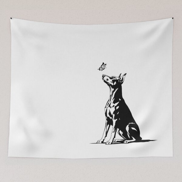 Item preview, Dobermann and Butterfly designed and sold by MargLandmeter.