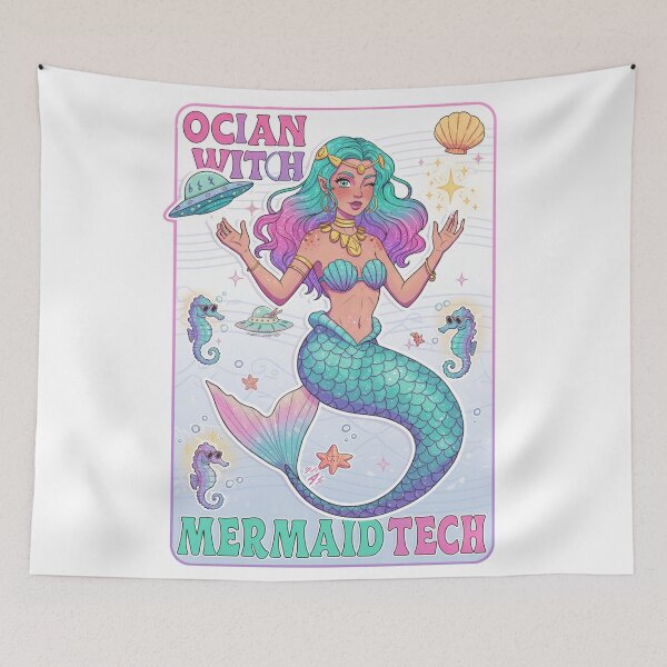 Item preview, Techno Mermaid of Galactic Waves designed and sold by JonelleTshirts.