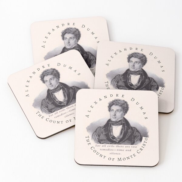 Item preview, Alexandre Dumas quote: For all evils there are two remedies - time and silence. designed and sold by artbleed.