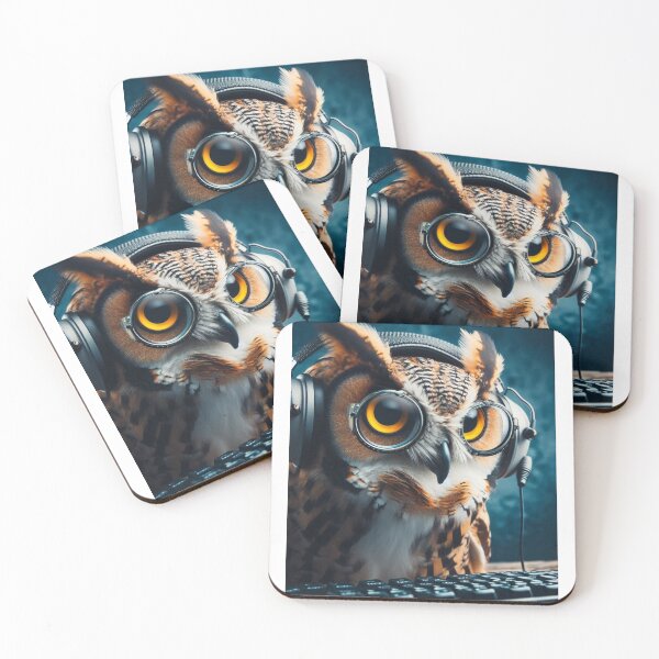 Item preview, Gamer Owl – Focused Owl with Futuristic Gaming Goggles designed and sold by ashokreddy343.