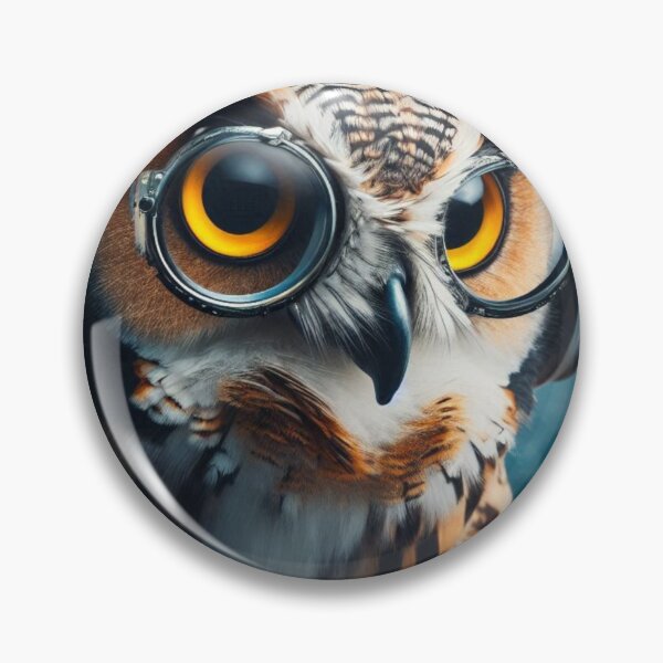 Item preview, Gamer Owl – Focused Owl with Futuristic Gaming Goggles designed and sold by ashokreddy343.