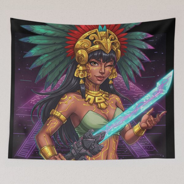Item preview, Cybernetic Ancestral Warrior Quetzal designed and sold by JonelleTshirts.