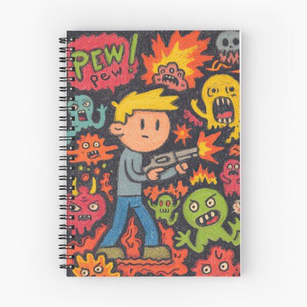 Item preview, Hero Fights Demons Using A Crayon Gun designed and sold by Piotrek0001.