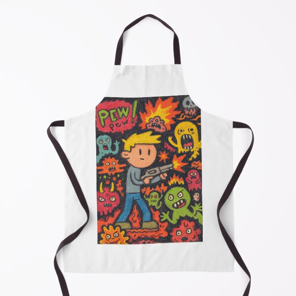 Item preview, Hero Fights Demons Using A Crayon Gun designed and sold by Piotrek0001.