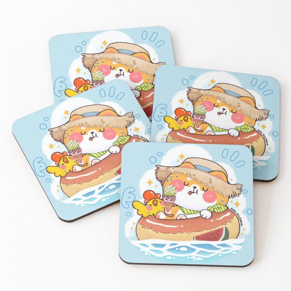 Item preview, Shiba Beach Day designed and sold by NasDoodleArt.