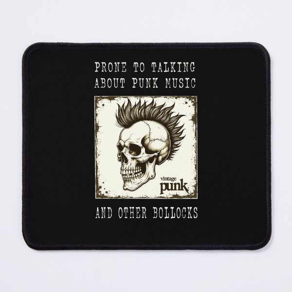 Item preview, Prone to Talking About Punk Music (And Other Bollocks) - Vintage Punk Skull Tee designed and sold by Go Easy Apparel.