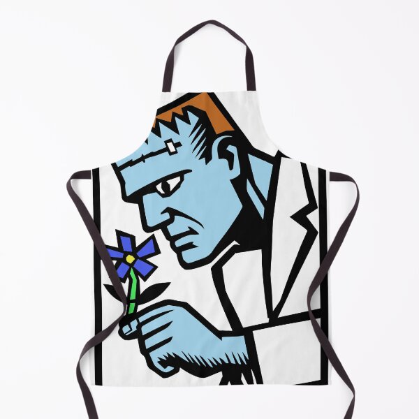 Item preview, Frankenstein Smelling a Flower Forget-Me-Not – Whimsical Monster Art designed and sold by Kathryn Creates.