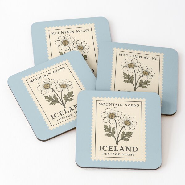Item preview, Mountain Avens Iceland Postage Stamp Vintage Botanical designed and sold by Planthem.