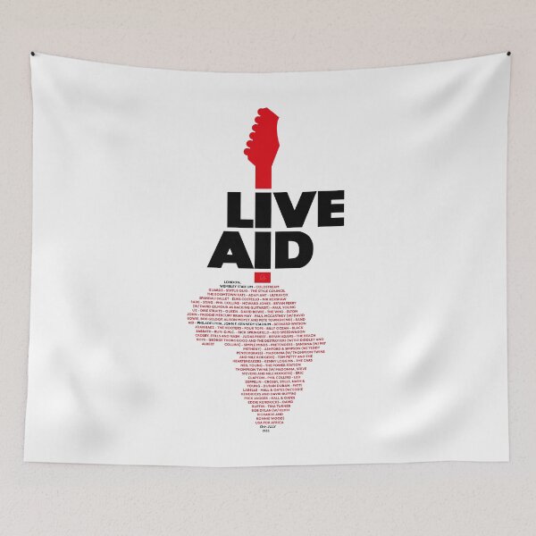Item preview, Live Aid 1985 black list designed and sold by Andrea Gatti Art.