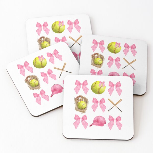Item preview, Softball Coquette Bow Pink Bow Minimalist Softball Mom Soft Girl Era Shower designed and sold by XuanhieuBp.