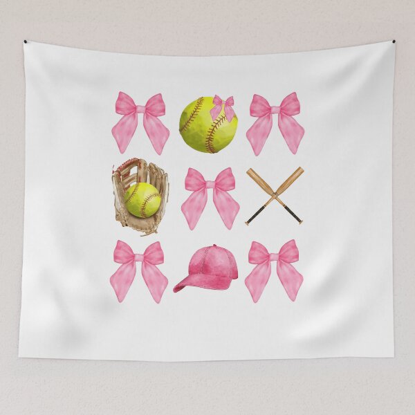 Item preview, Softball Coquette Bow Pink Bow Minimalist Softball Mom Soft Girl Era Shower designed and sold by XuanhieuBp.
