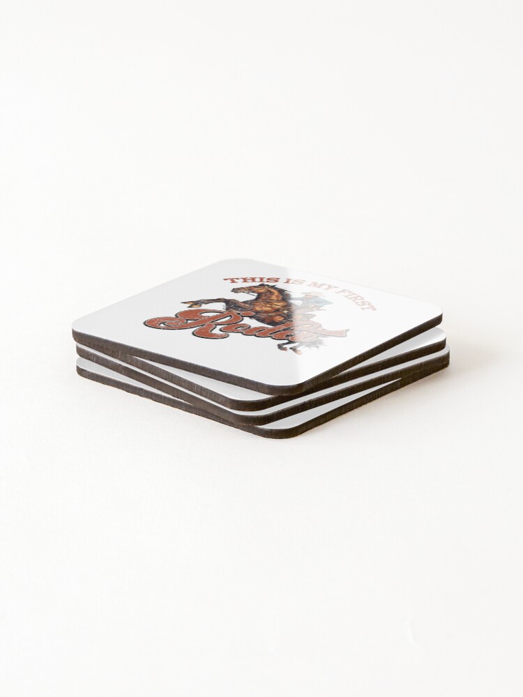 Thumbnail 4 of 5, Coasters (Set of 4), My First Rodeo Rodeo Western designed and sold by XuanhieuBp.