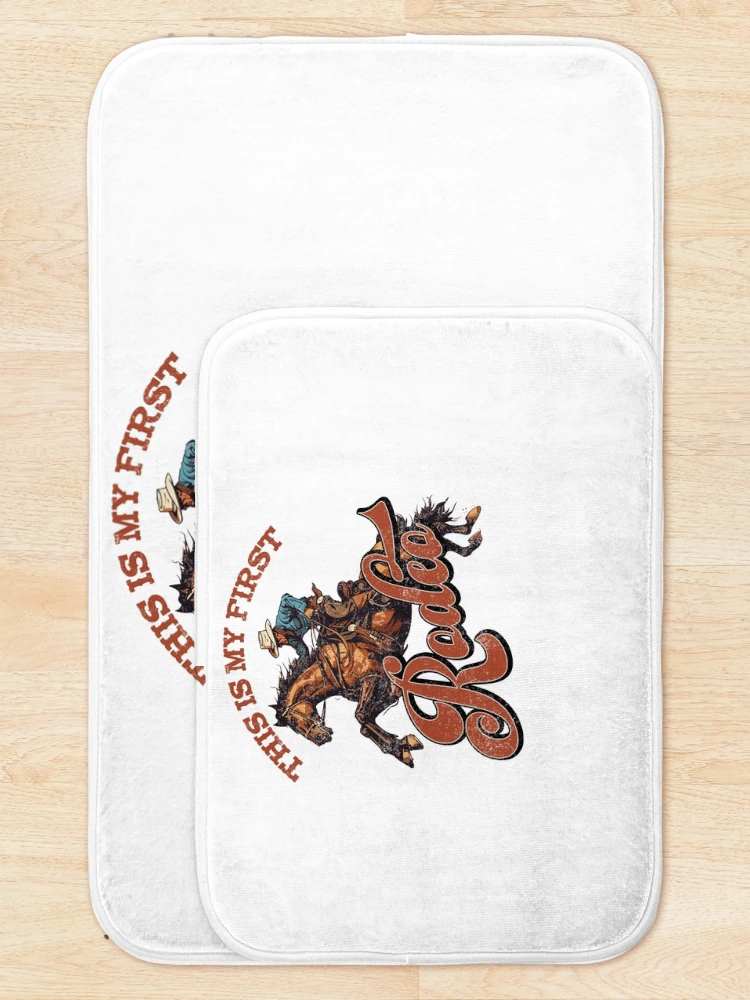 Thumbnail 5 of 6, Bath Mat, My First Rodeo Rodeo Western designed and sold by XuanhieuBp.