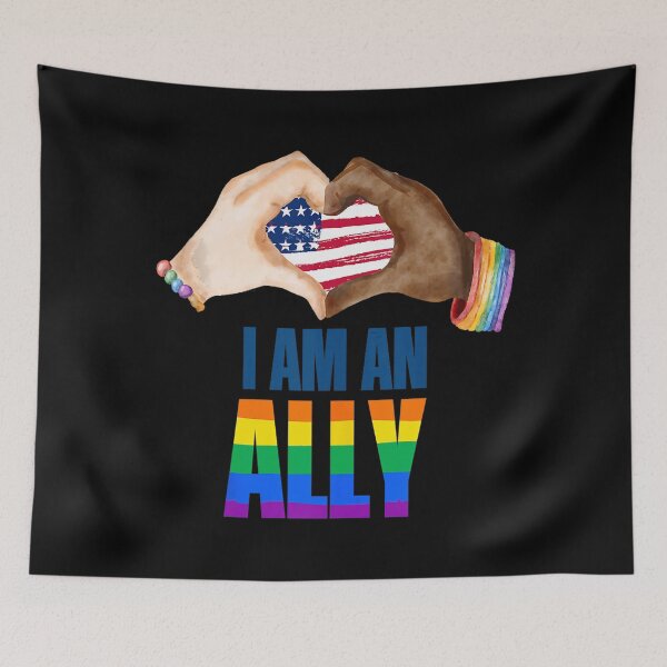 Item preview, I Am An Ally LGBTQ Lesbian Gay Trans Pan Queer Gift designed and sold by SpeedyPrints.