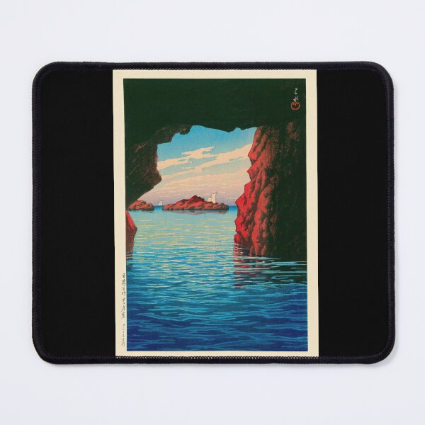 Item preview, Kojaku Cavern at Oga Peninsula by Hasui Kawase | Japanese Coastal Poster | Japandi Nature Wall Decor designed and sold by artofuniverse.
