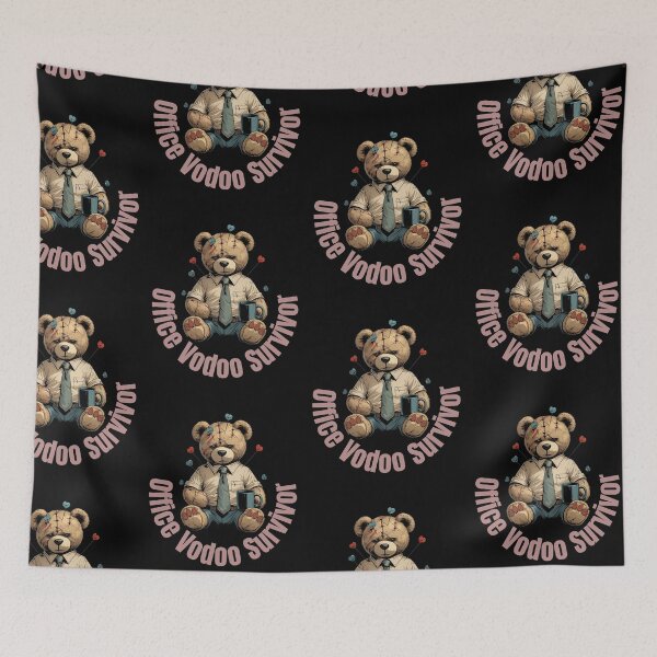 Item preview, Office Voodoo Survivor – Tired Teddy Bear Design designed and sold by KnockoutCustomPrint.