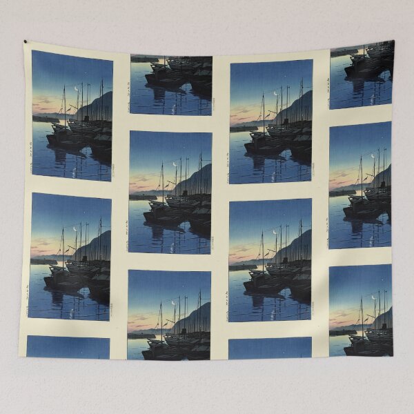 Item preview, Morning in Beppu by Hasui Kawase | Japanese Travel Poster | Japandi Hot Spring Town Wall Art designed and sold by artofuniverse.