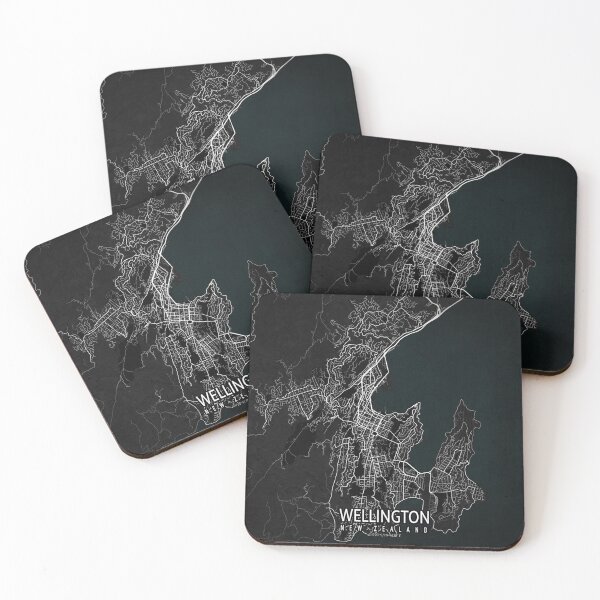 Item preview, Wellington City Map of New Zealand - Dark designed and sold by deMAP.