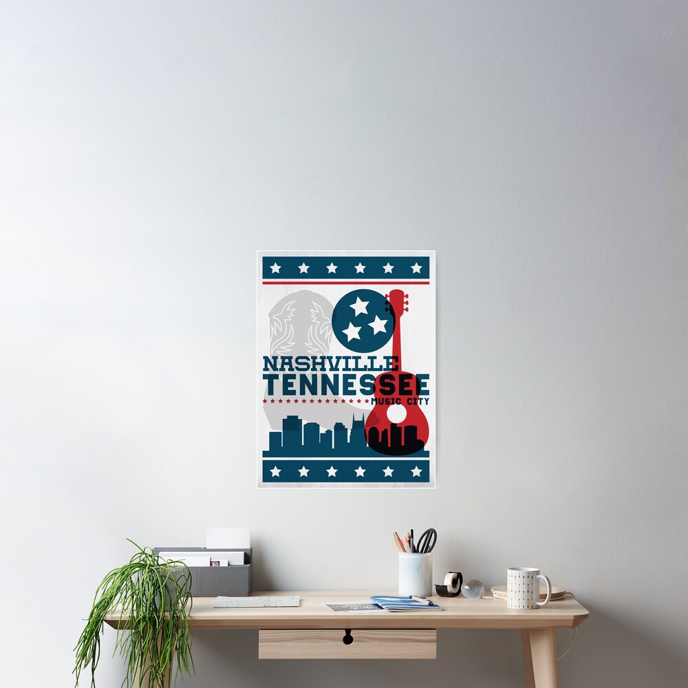 "Nashville Tennessee Hatch Print Poster" Poster for Sale by