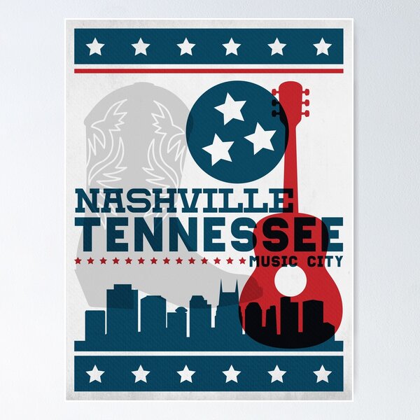 Artikel-Vorschau von Nashville Tennessee-Luken-Druck-Plakat, designt und verkauft von Free-Range Chicken.