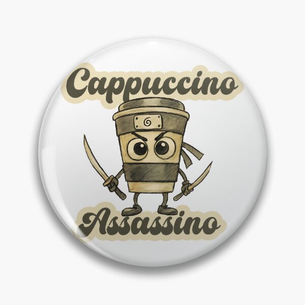 Item preview, Cappuccino Assassino – Pastel Watercolor Brainrot Character designed and sold by EmeraldeaArt.