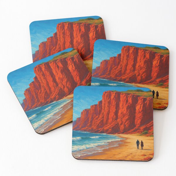 Item preview, Red cliffs by the sea designed and sold by Sigtrix.