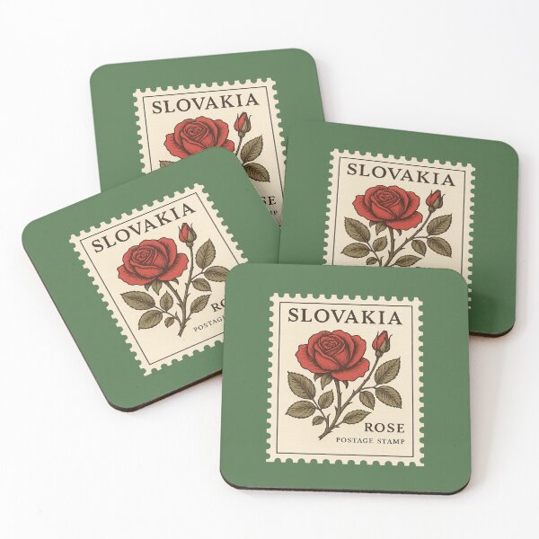 Item preview, Rose Slovakia Postage Stamp Vintage Botanical designed and sold by Planthem.