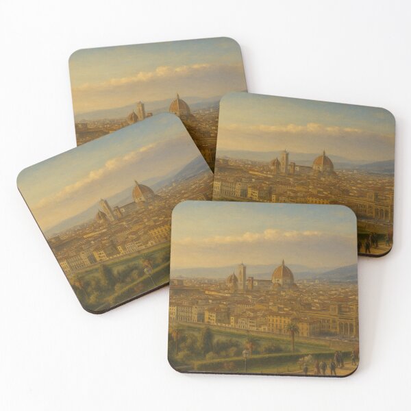 Item preview, Golden Hour Over Florence – Vintage Italian Travel Art Print designed and sold by UnsignedTalentCreative.