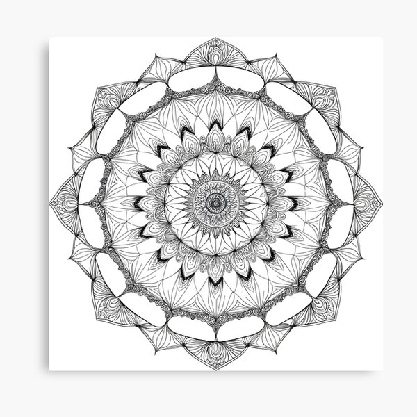 Item preview, Mandala - Intricate geometric patterns black and white  designed and sold by catcurio.