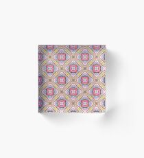 prismatic art abstract explode seamless colorful repeat pattern Acrylic Block